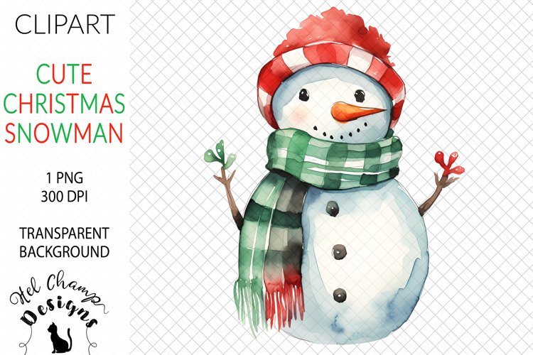 Christmas Snowman Clipart Image 16