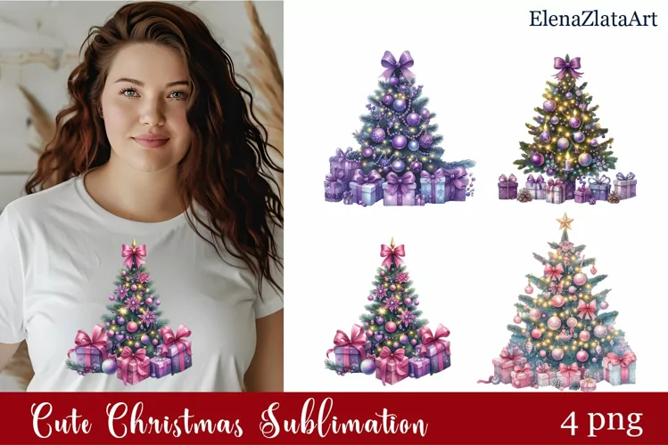Watercolor Christmas Tree Clipart