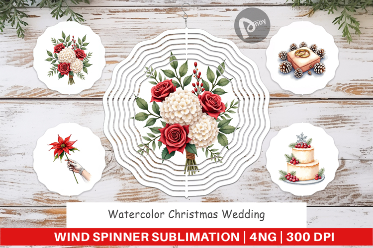 Christmas Wedding Wind Spinner