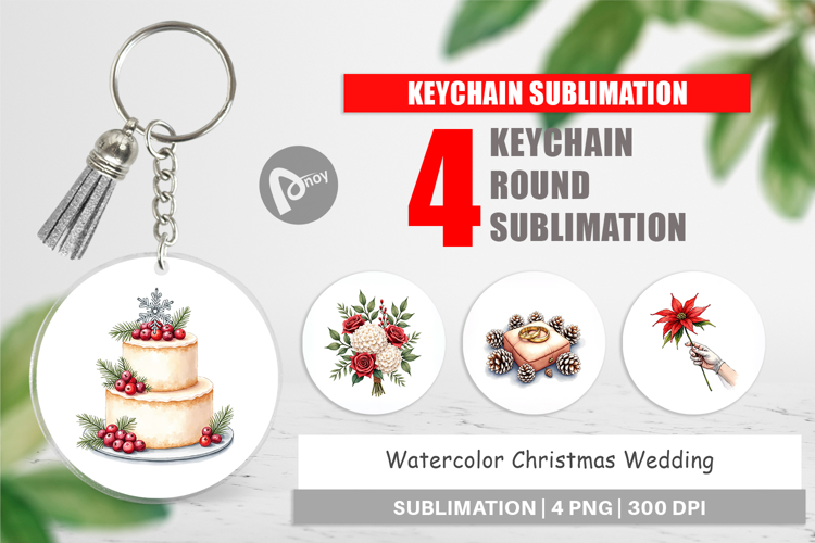 Christmas Wedding Keychain