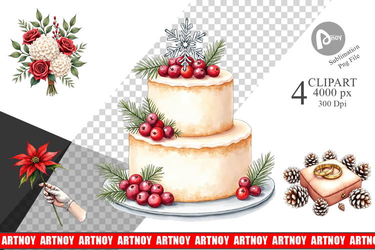 Christmas Wedding Clipart
