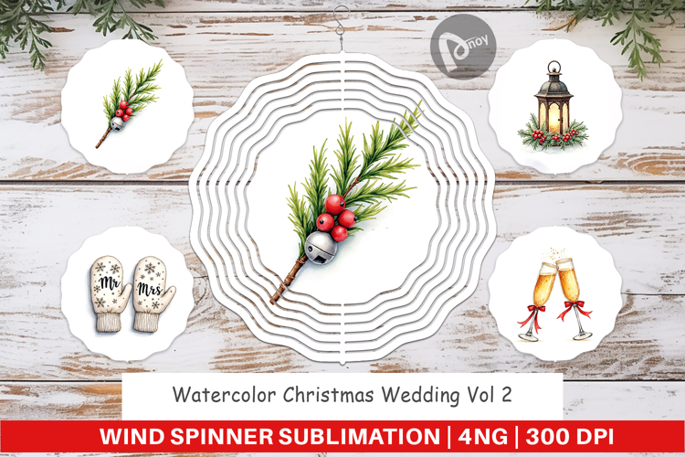 Christmas Wedding Wind Spinner