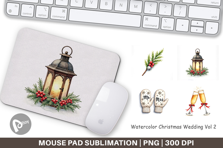 Christmas Wedding Mouse Pad