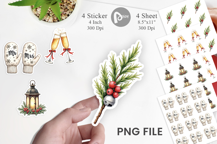 Christmas Wedding Sticker