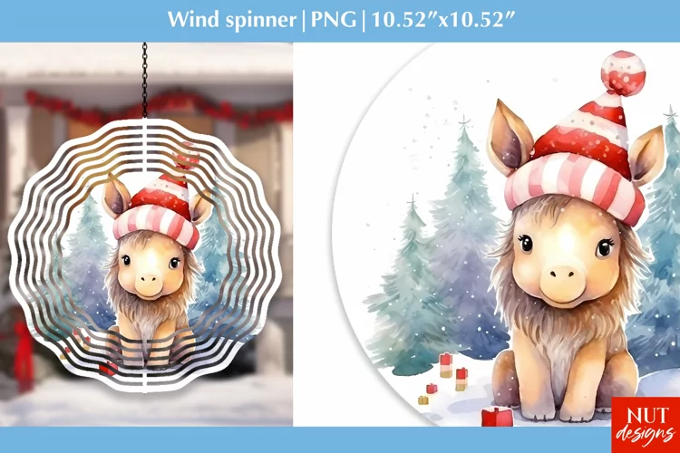 Christmas wind spinner Christmas horse wind spinner design