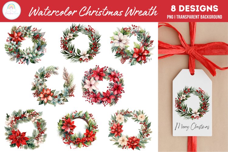 Christmas Wreath Clipart Image 13