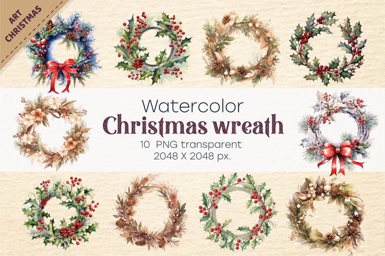 Christmas Wreaths Clipart Image 5
