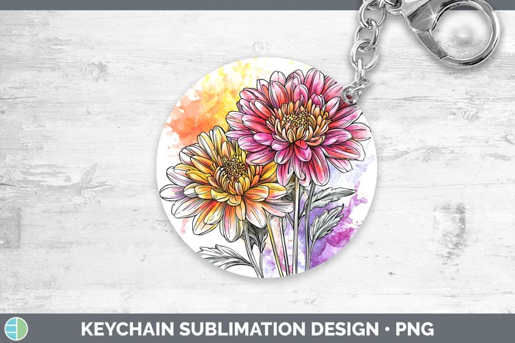 GorgeousWatercolor Keychain design.
