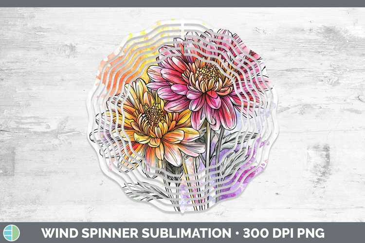 GorgeousWatercolor Wind Spinner design.