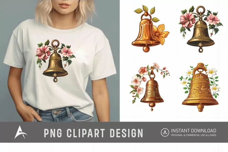 Watercolor Church Bell Clipart