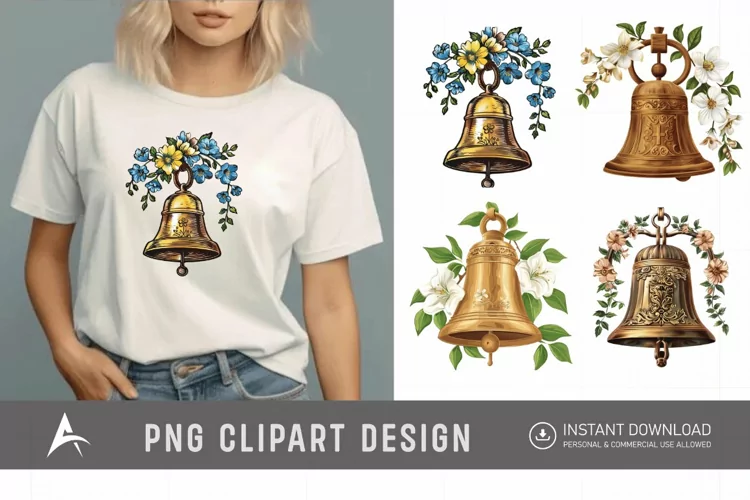 Watercolor Church Bell Clipart