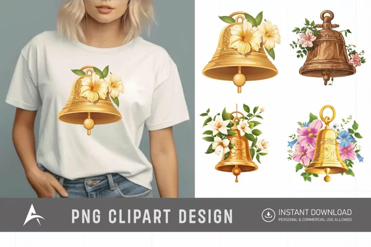 Watercolor Church Bell Clipart