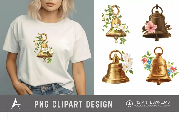 Watercolor Church Bell Clipart