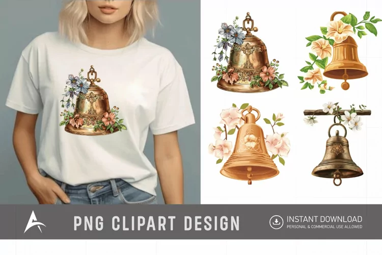 Watercolor Church Bell Clipart