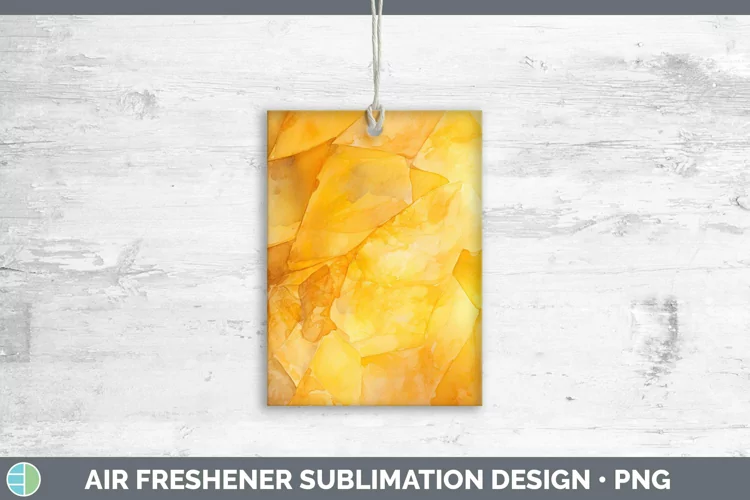 Watercolor Citrine Air Freshener Sublimation Car Freshener D