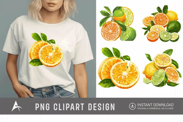 Watercolor Citrus Clipart