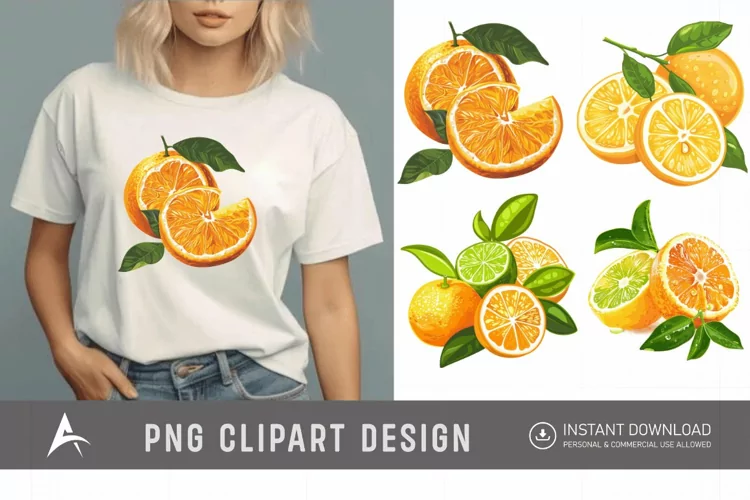 Watercolor Citrus Clipart