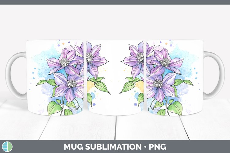 GorgeousWatercolor Mug Wrap design.