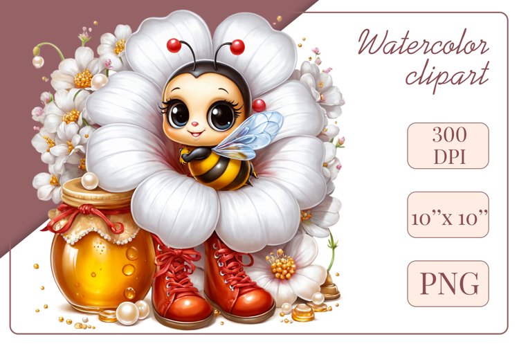 Cute Bee Clipart Image 6