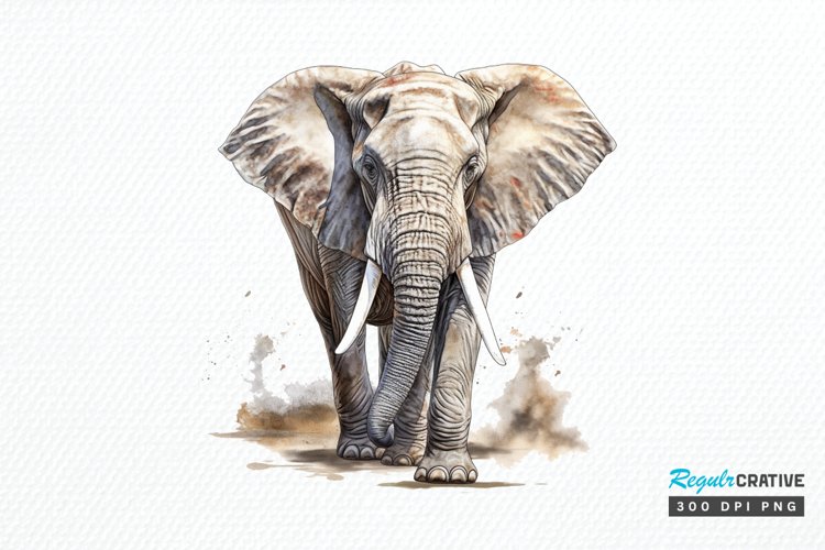 Watercolor Elephant Image 3