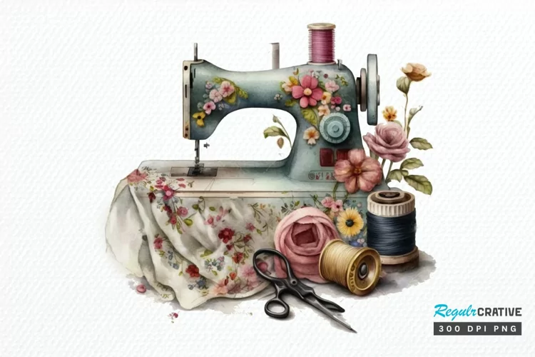 Watercolor Sewing PNG Clipart