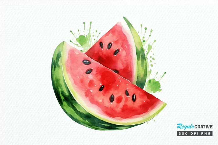 Watercolor Watermelon PNG Clipart