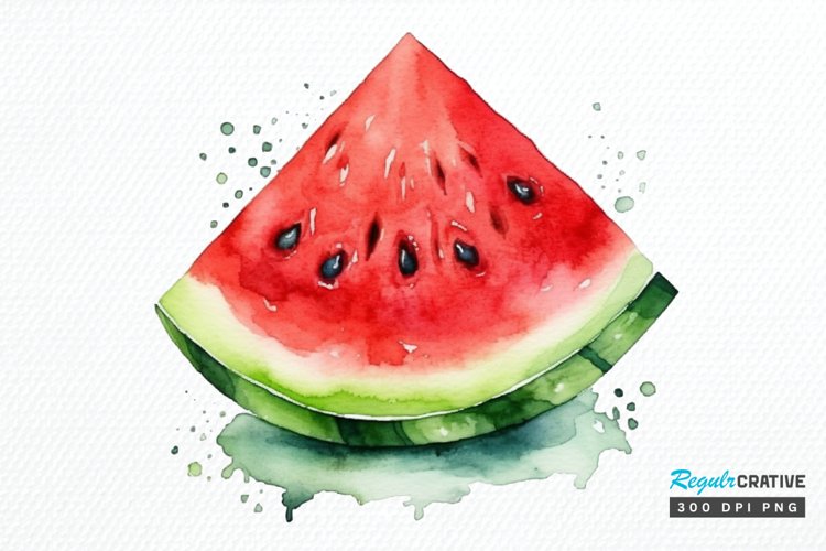 Watercolor Watermelon PNG Clipart