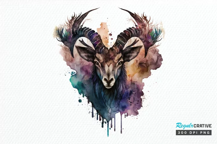 Watercolor Gothic Animal PNG Clipart