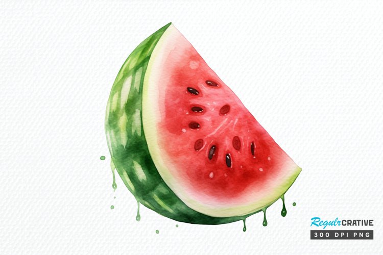 Watercolor Watermelon PNG Clipart