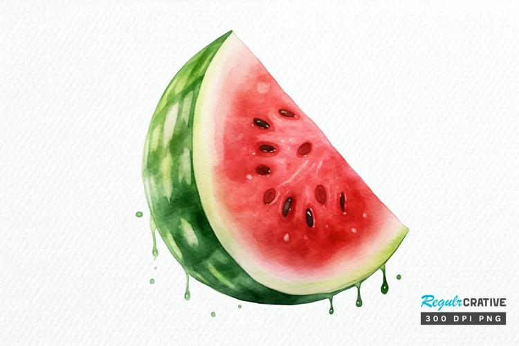 Watercolor Watermelon PNG Clipart