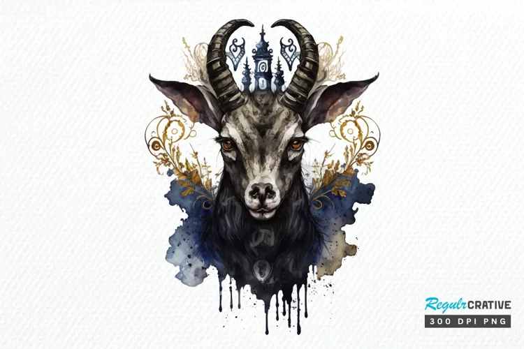 Watercolor Gothic Animal PNG Clipart