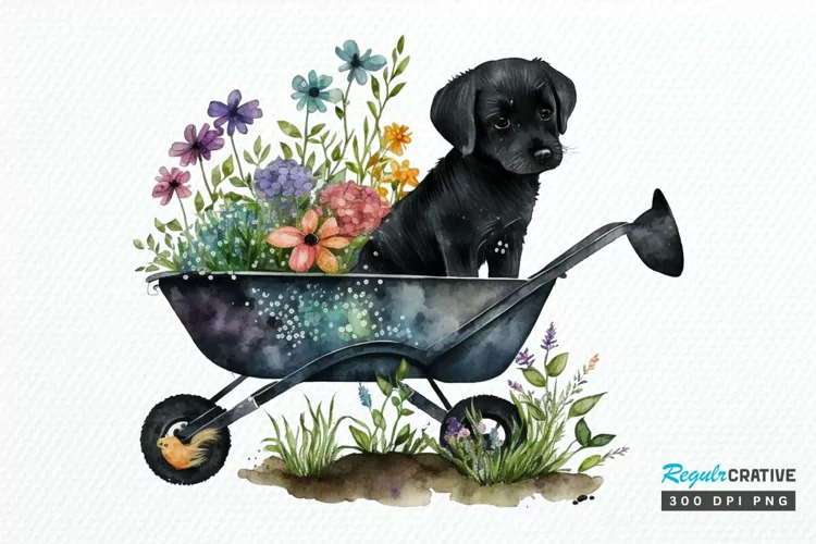 Watercolor Cute Wheelbarrows PNG Clipart