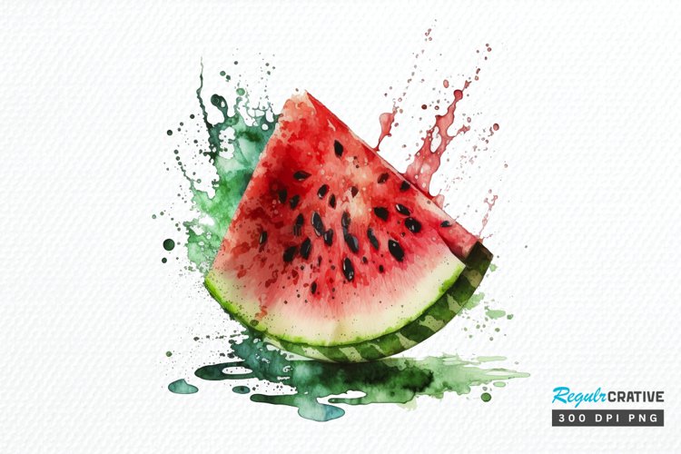 Watercolor Watermelon Clipart Image 2