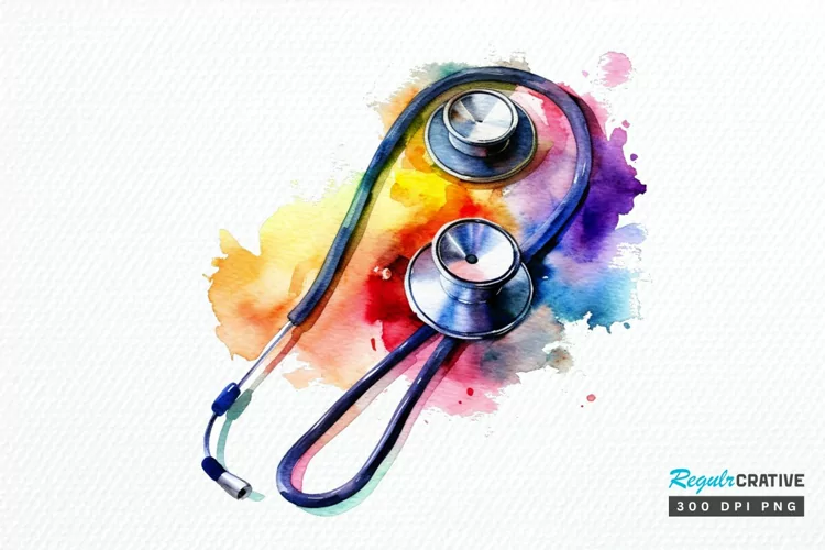 Watercolor Nurse Supplies PNG Clipart