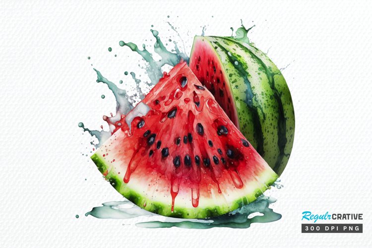 Watercolor Watermelon Clipart