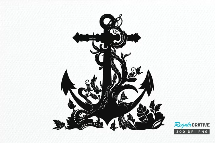 Anchor Black PNG Clipart