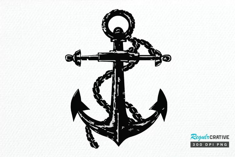 Anchor Black PNG Clipart