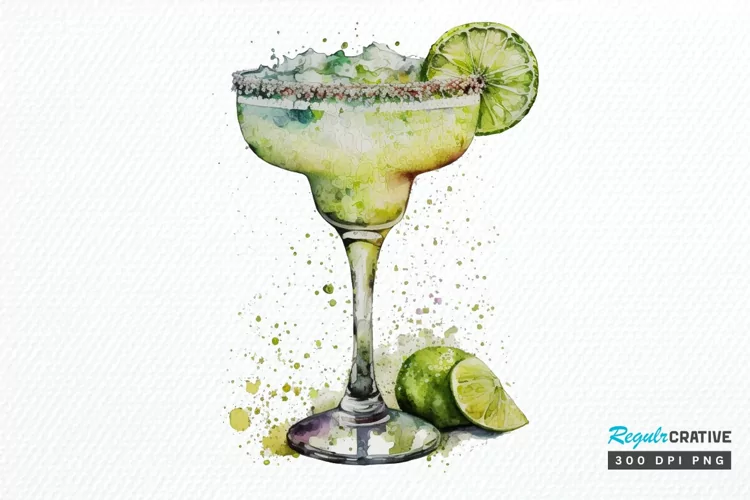 Watercolor Margarita PNG Clipart