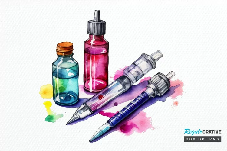 Watercolor Nurse Supplies PNG Clipart