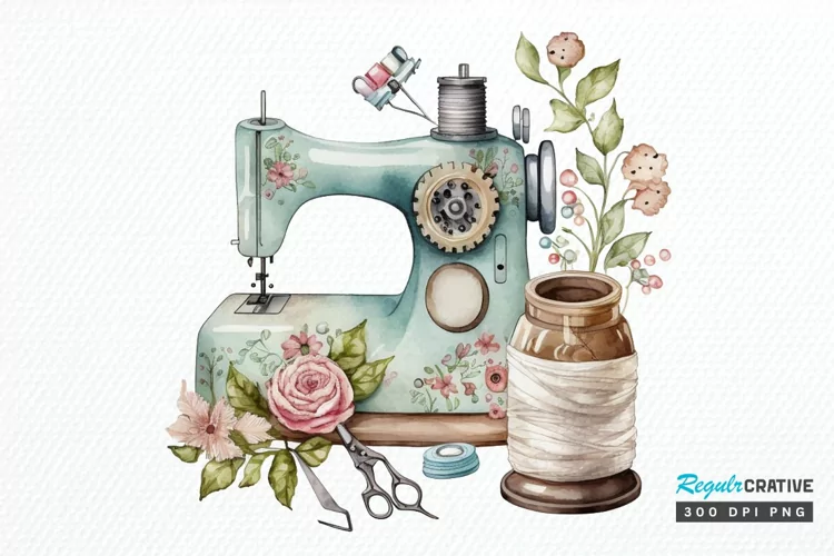 Watercolor Sewing PNG Clipart