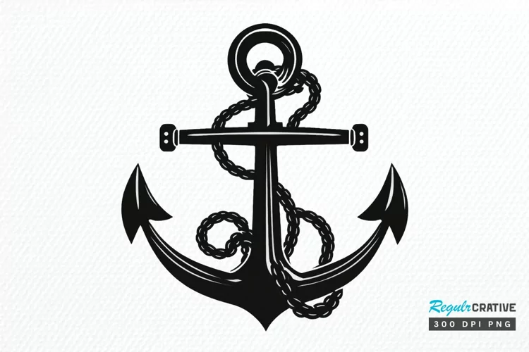 Anchor Black PNG Clipart