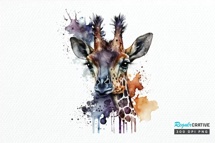 Watercolor Gothic Animal PNG Clipart