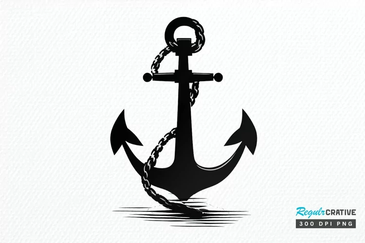 Anchor Black PNG Clipart