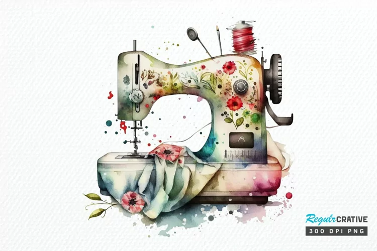 Watercolor Sewing PNG Clipart
