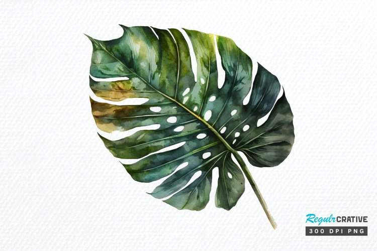 Watercolor Leaves Clipart Image 6