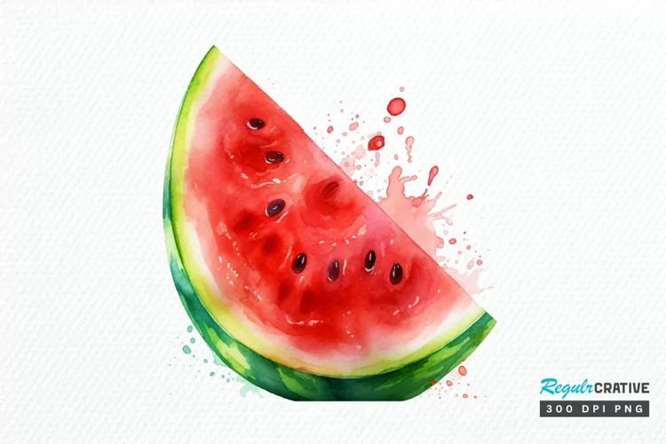 Watercolor Watermelon PNG Clipart