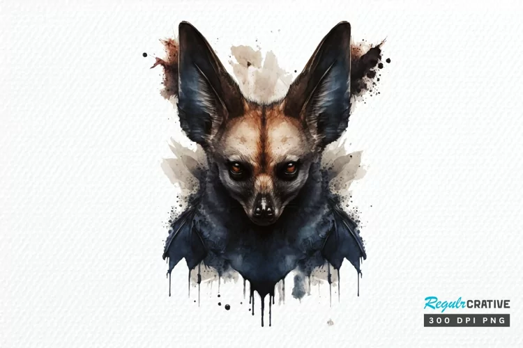 Watercolor Gothic Animal PNG Clipart