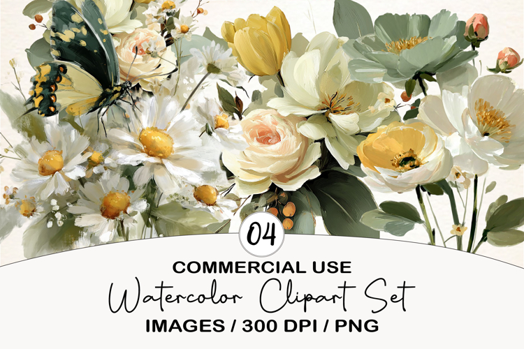 Watercolor Flowers Png Image 7