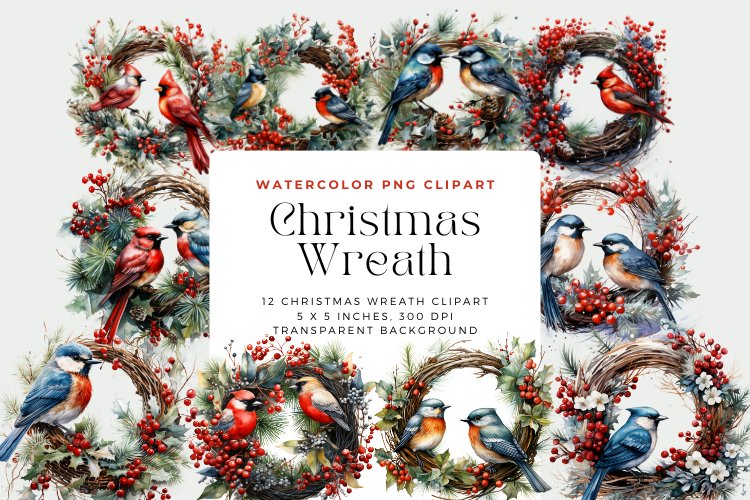 Christmas Wreath Clipart Image 17