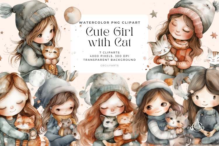 Cute Cat Illustration Image 24